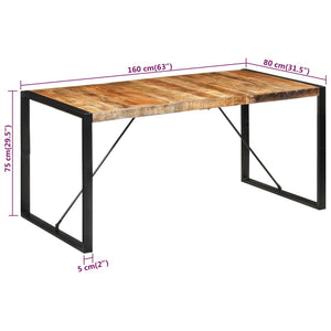 Galleria Design Dining Table 180x90x75 cm Solid Wood Mango