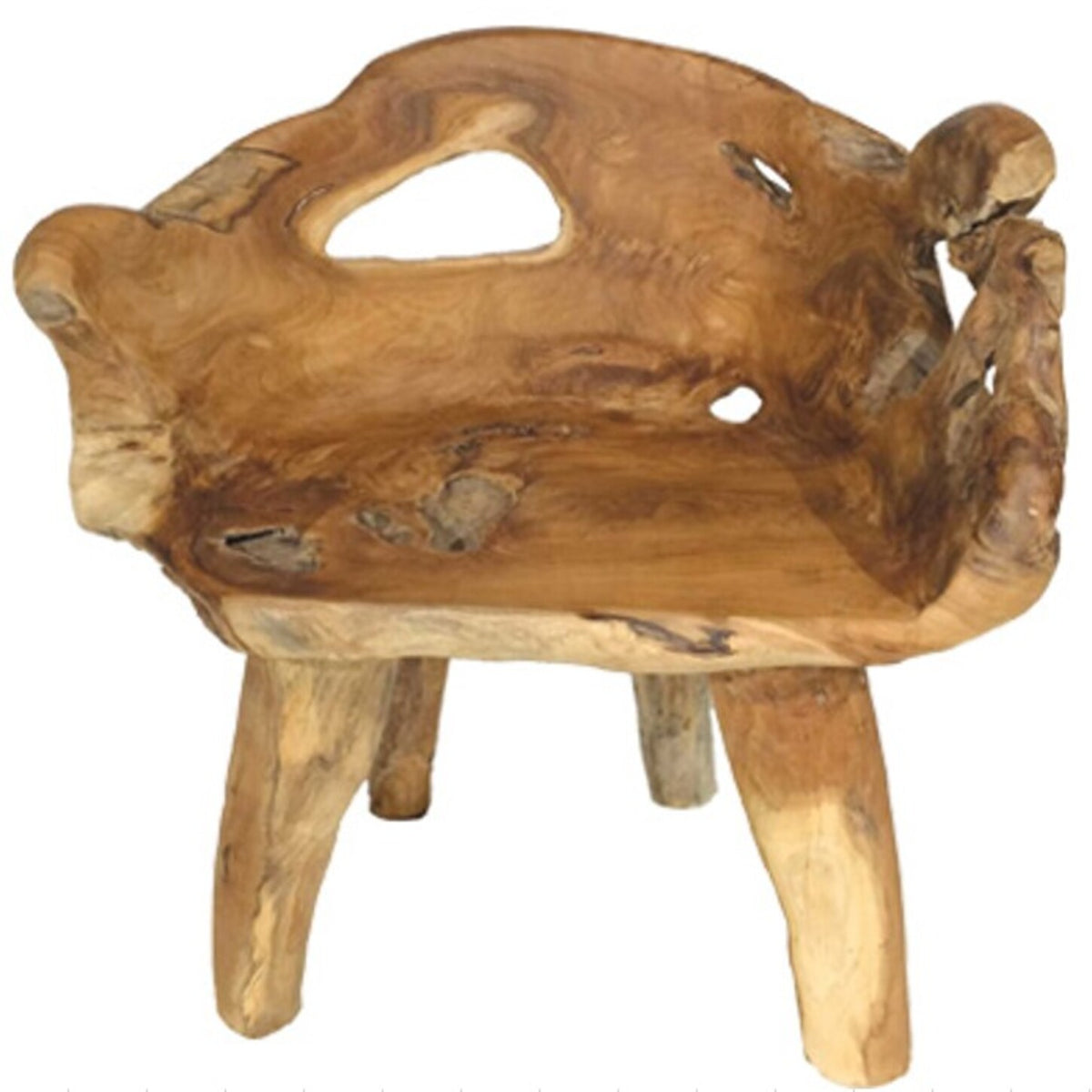 Galleria Design&#39;s Natural Unfinished Teak Wood Chair