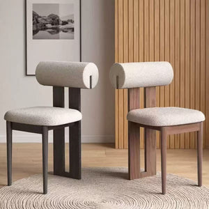 Retro Curve Upholstered Dining Chair