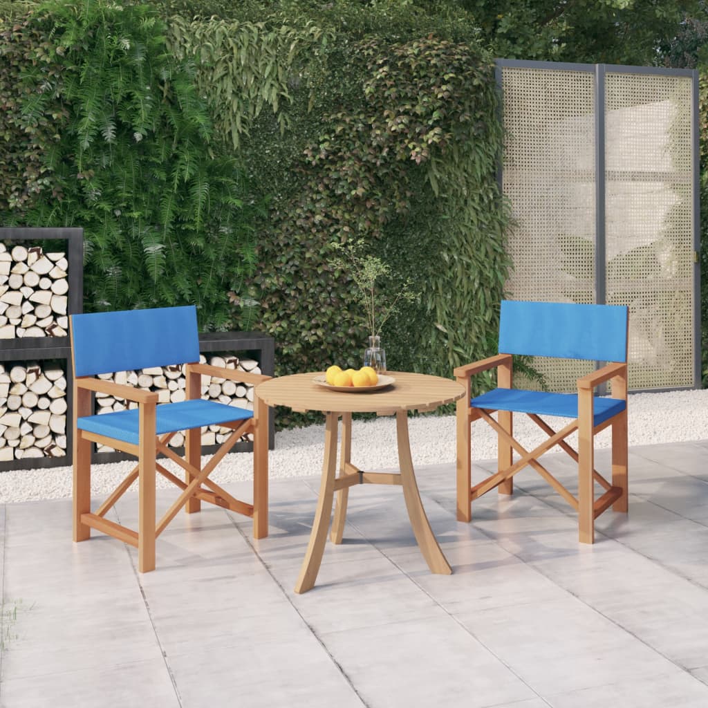 Galleria Design Director's Chairs 2 pcs Solid Teak Wood Mix Colors