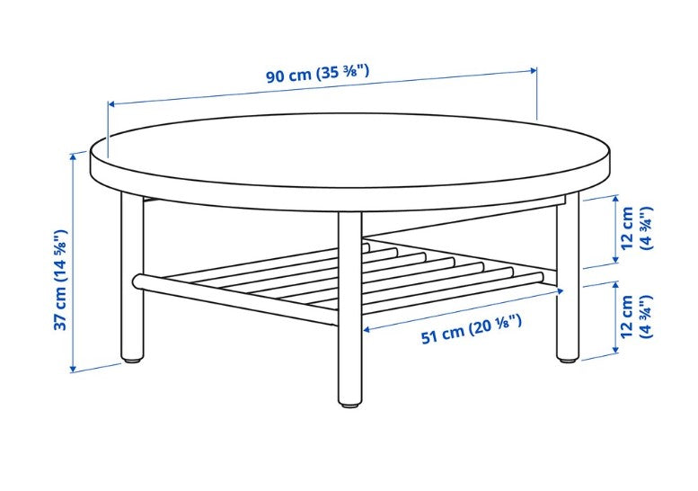 Dark brown coffee table