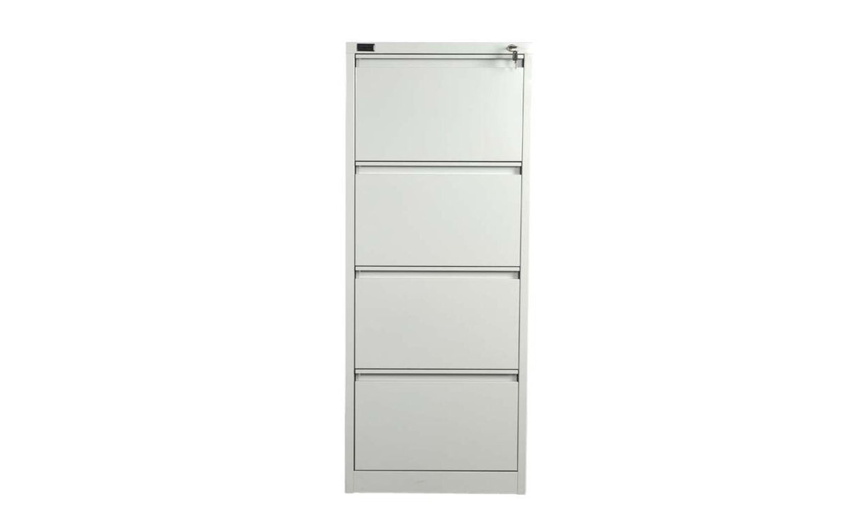 Grey Steel Filing Cabinet with 4 Drawers