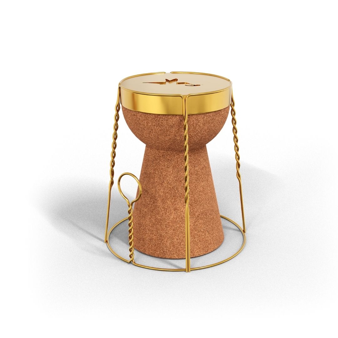 Champagne Stool &amp; Side Table