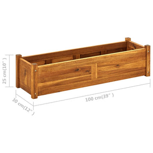 Galleria Design Garden Raised Bed Acacia Wood 100x30x25 cm