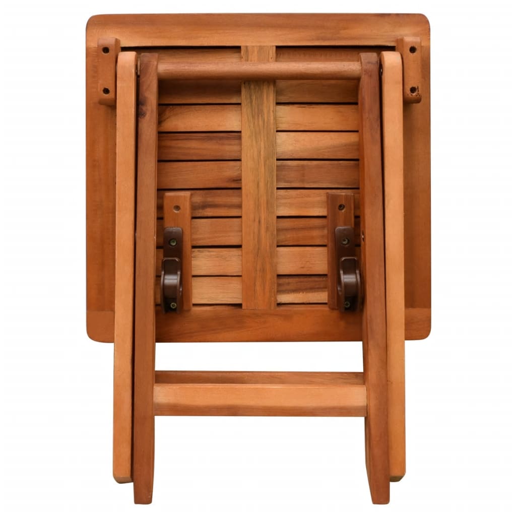 Sun lounger solid acacia wood top