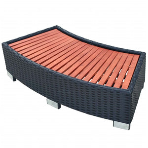 Galleria Design Spa Step Poly Rattan 92x45x25 cm Black