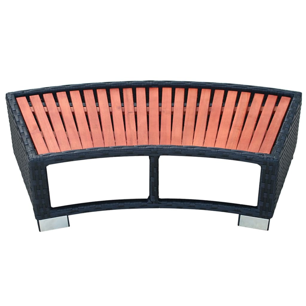 Galleria Design Spa Step Poly Rattan 92x45x25 cm Black