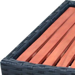 Galleria Design Spa Step Poly Rattan 92x45x25 cm Black