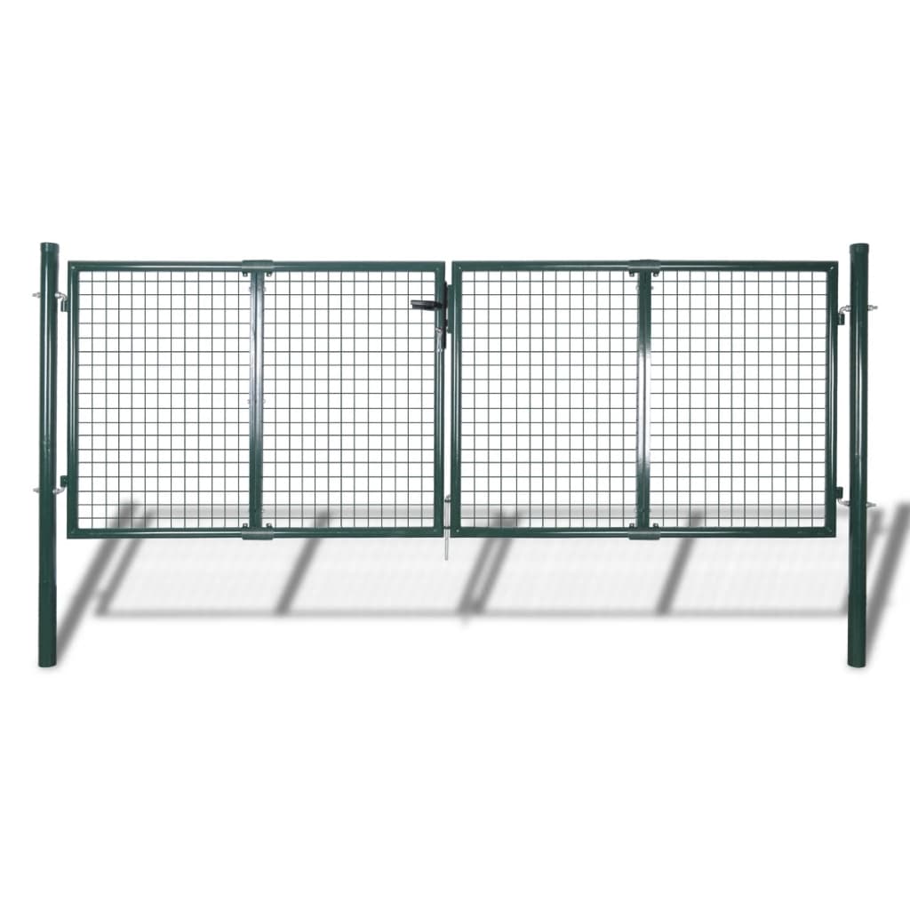 Galleria Design Fence Gate Steel 306x100 cm Green