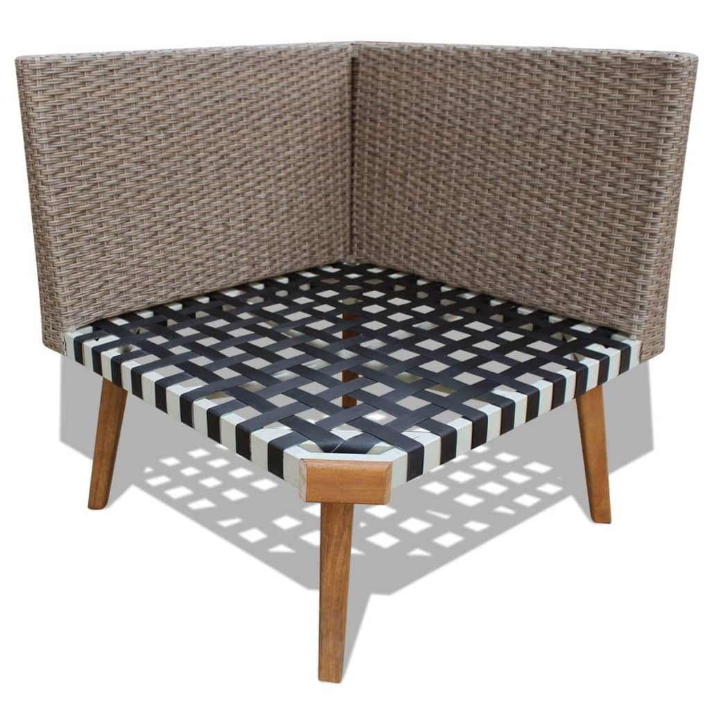 Galleria Design 4 Piece Garden Lounge Set with Cushions Poly Rattan Grey