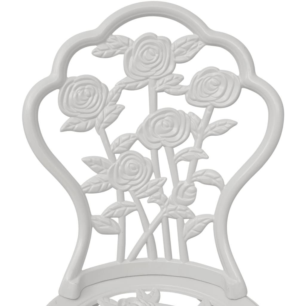 Galleria Design Bistro Chairs 2 pcs Cast Aluminium White