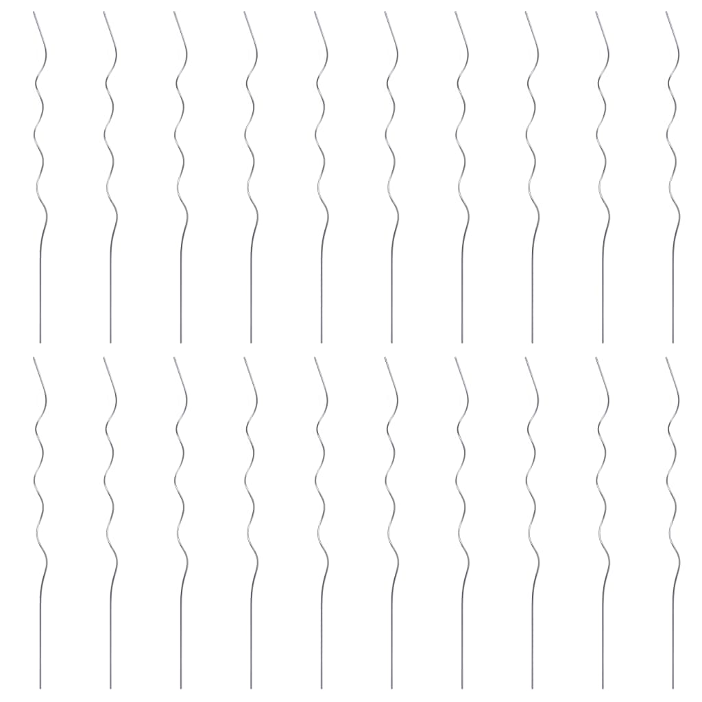 Galleria Design 20 pcs Spiral Plant Supports 110 cm Galvanised Steel