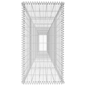 Galleria Design Gabion Wall with Cover Galvanised Steel 600x50x100 cm