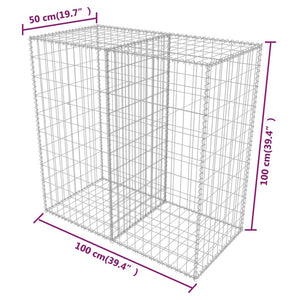 Galleria Design Gabion Basket Galvanised Steel 100x50x100 cm