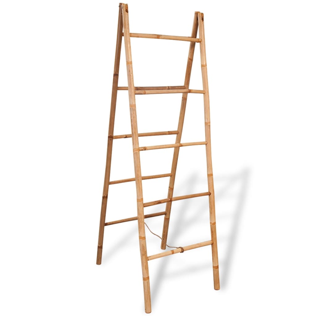 Galleria Design Double Towel Ladder with 5 Rungs Bamboo 50x160 cm