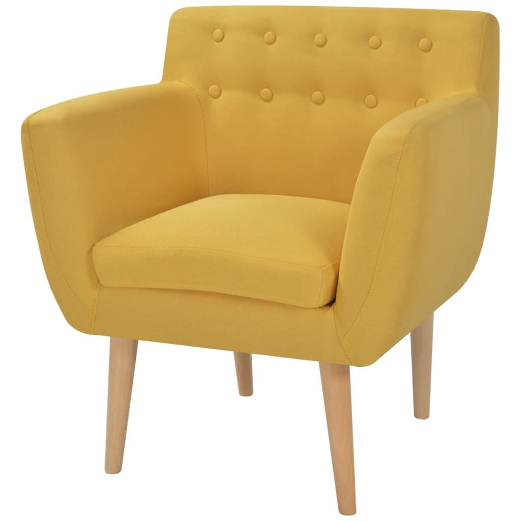 Galleria Design Armchair Yellow Fabric