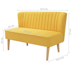 Galleria Design Sofa Fabric 117x55.5x77 cm Yellow