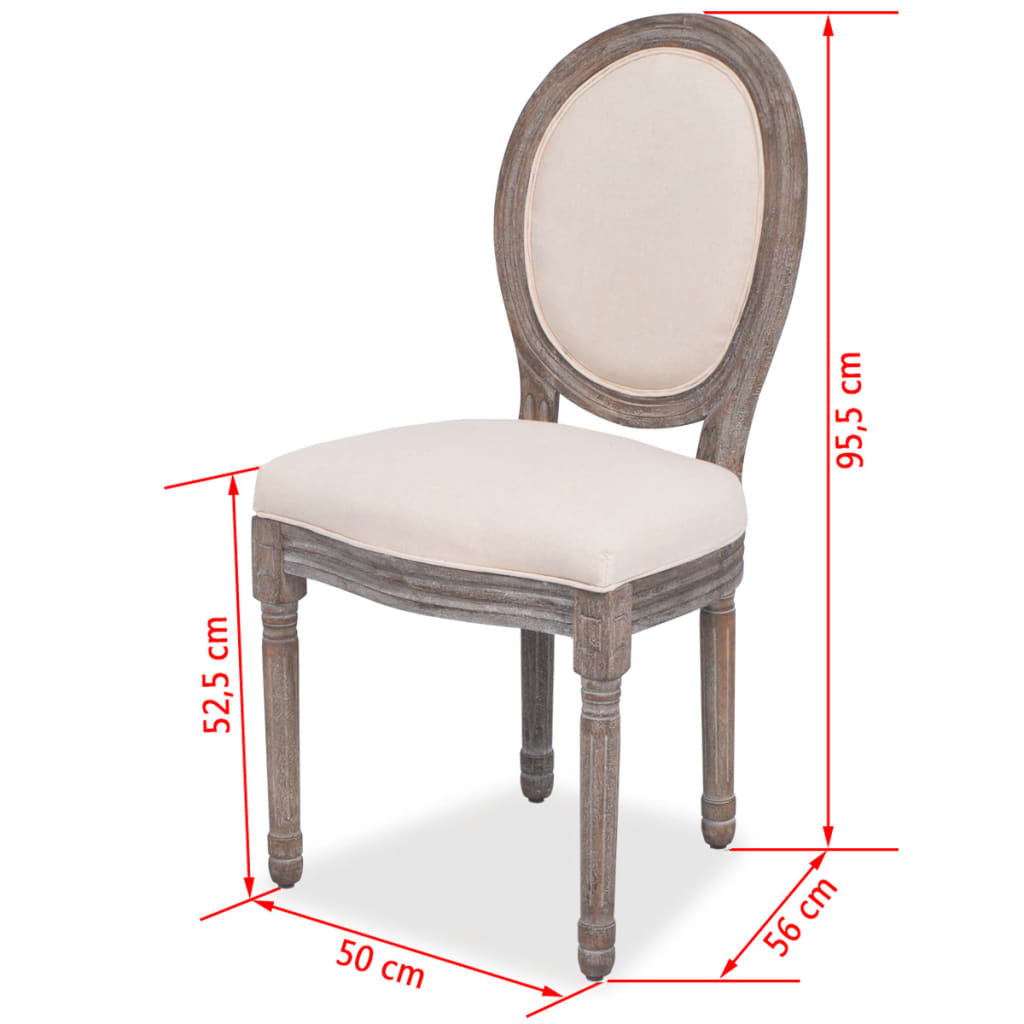 Galleria Design Dining Chairs 2 pcs Linen