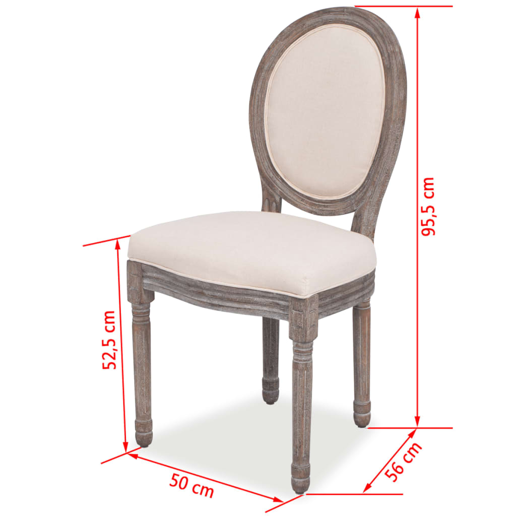 Galleria Design Dining Chairs 4 pcs Linen