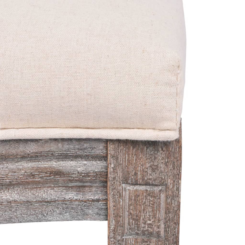 Galleria Design Dining Chairs 2 pcs Linen and Rattan