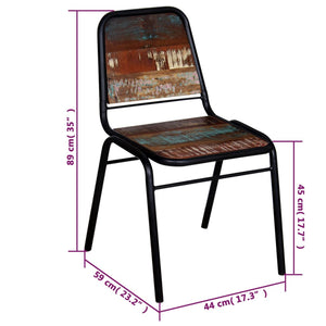 Galleria Design Dining Chairs 2 pcs Solid Reclaimed Wood