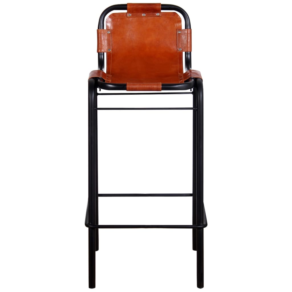 Galleria Design Bar Stools 2 pcs Real Leather