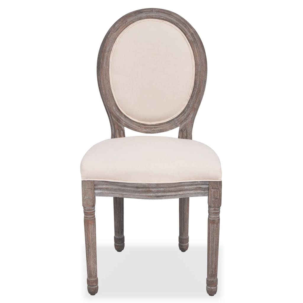 Galleria Design Dining Chairs 6 pcs Cream Fabric