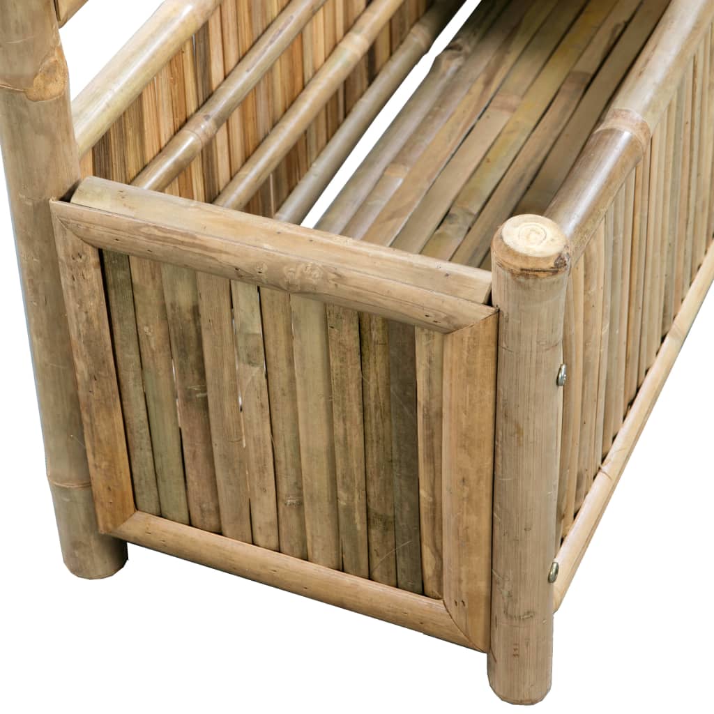bamboo planters box Galleria Design Garden Raised Bed with Trellis Bamboo 70 cm