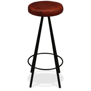 Galleria Design Bar Stools 2 pcs Real Leather
