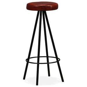 Galleria Design Bar Stools 2 pcs Real Leather