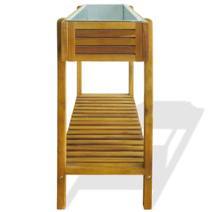 Galleria Design Raised Garden Raised Bed Solid Acacia Wood and Zinc