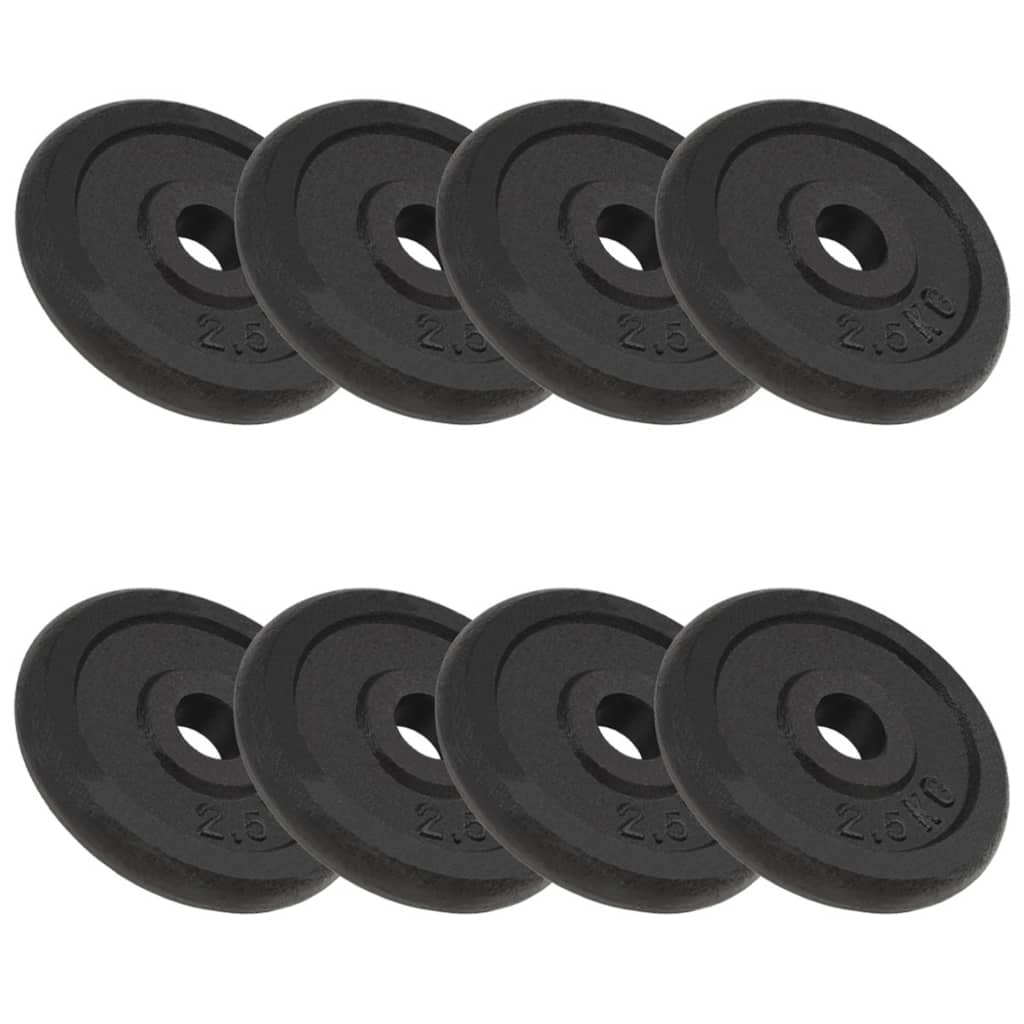 Galleria Design Weight Plates 8 pcs 8x2.5 kg Cast Iron
