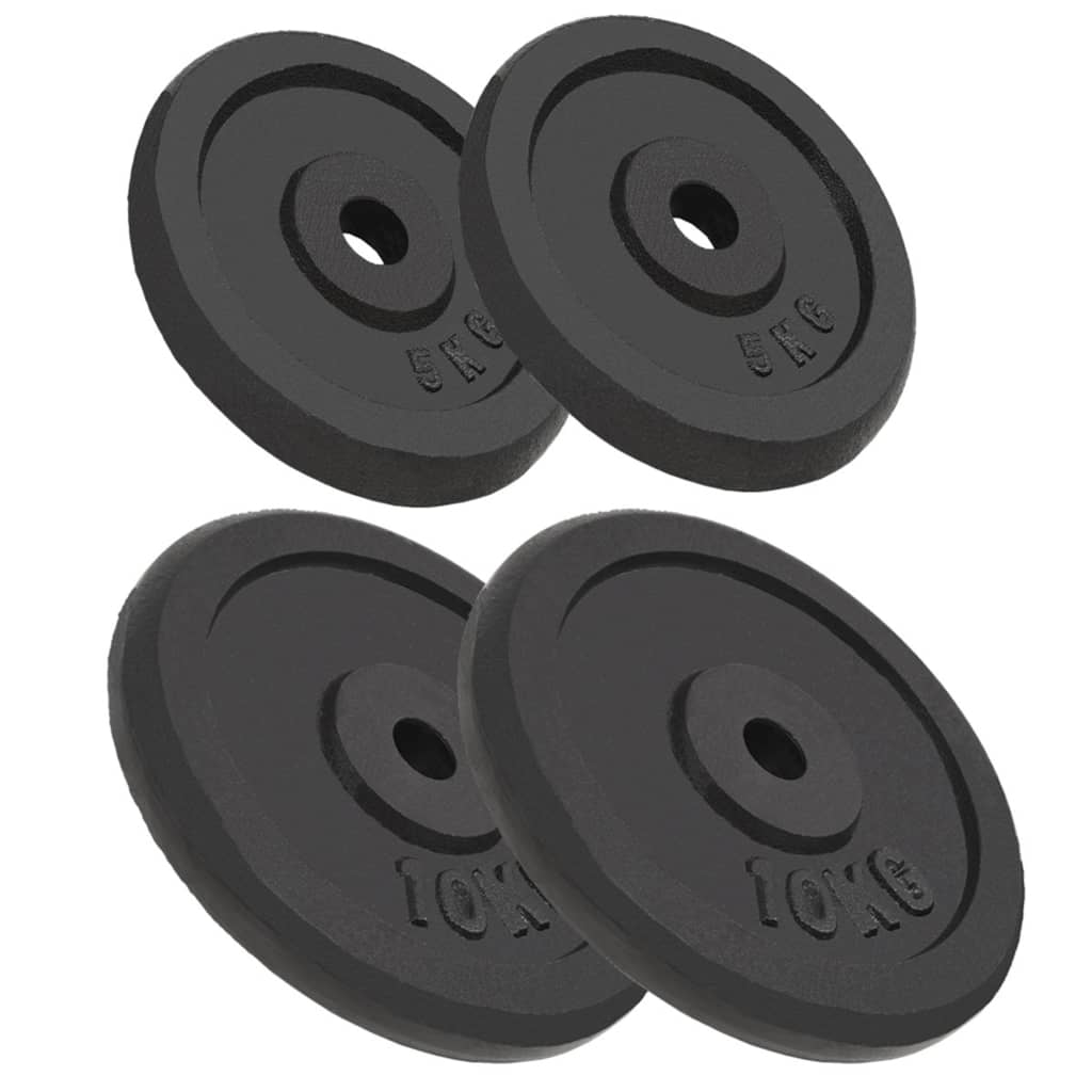 Galleria Design Weight Plates 4 pcs 2x10 kg+2x5 kg Cast Iron