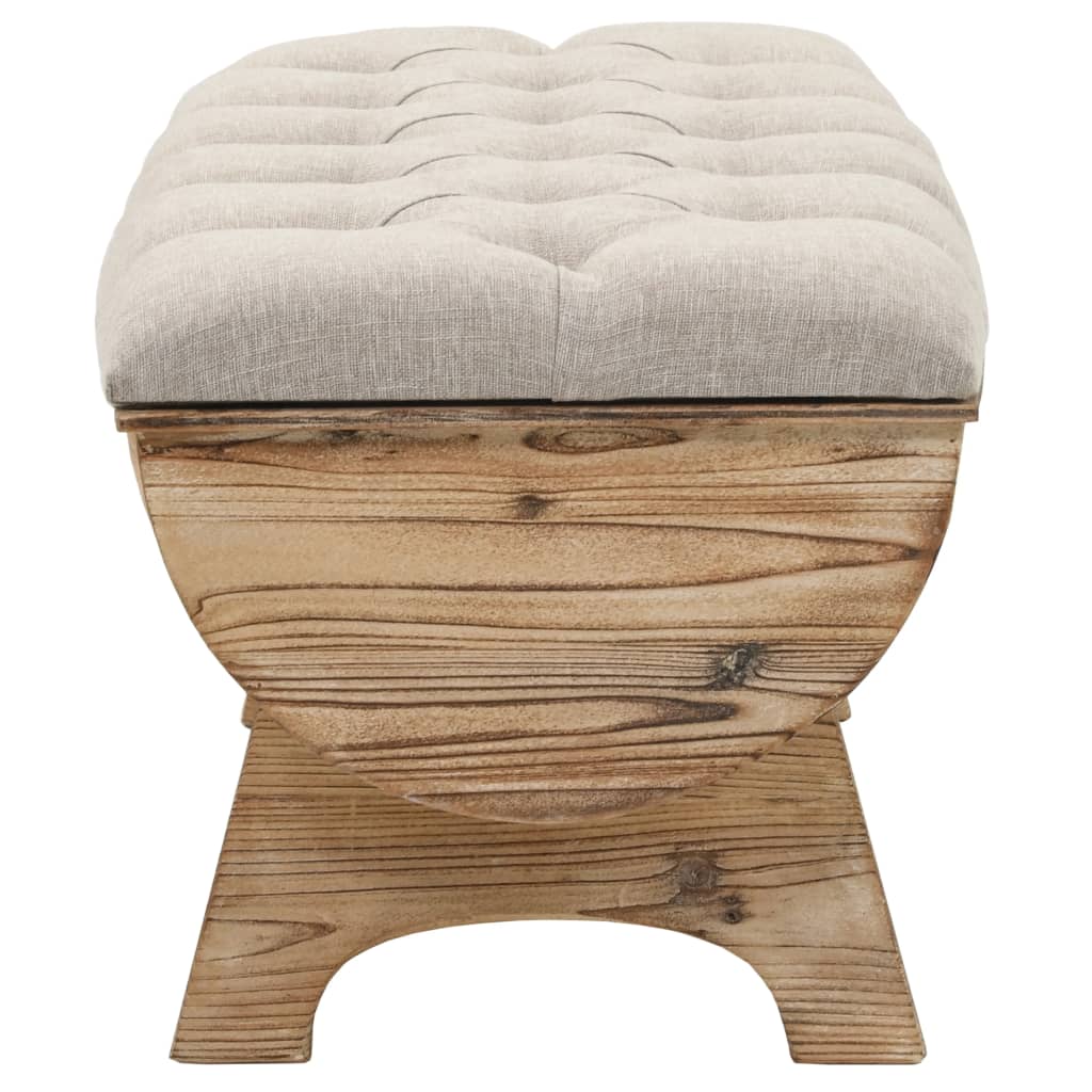 Galleria Design Storage Bench Solid Wood and Fabric 103x51x44 cm