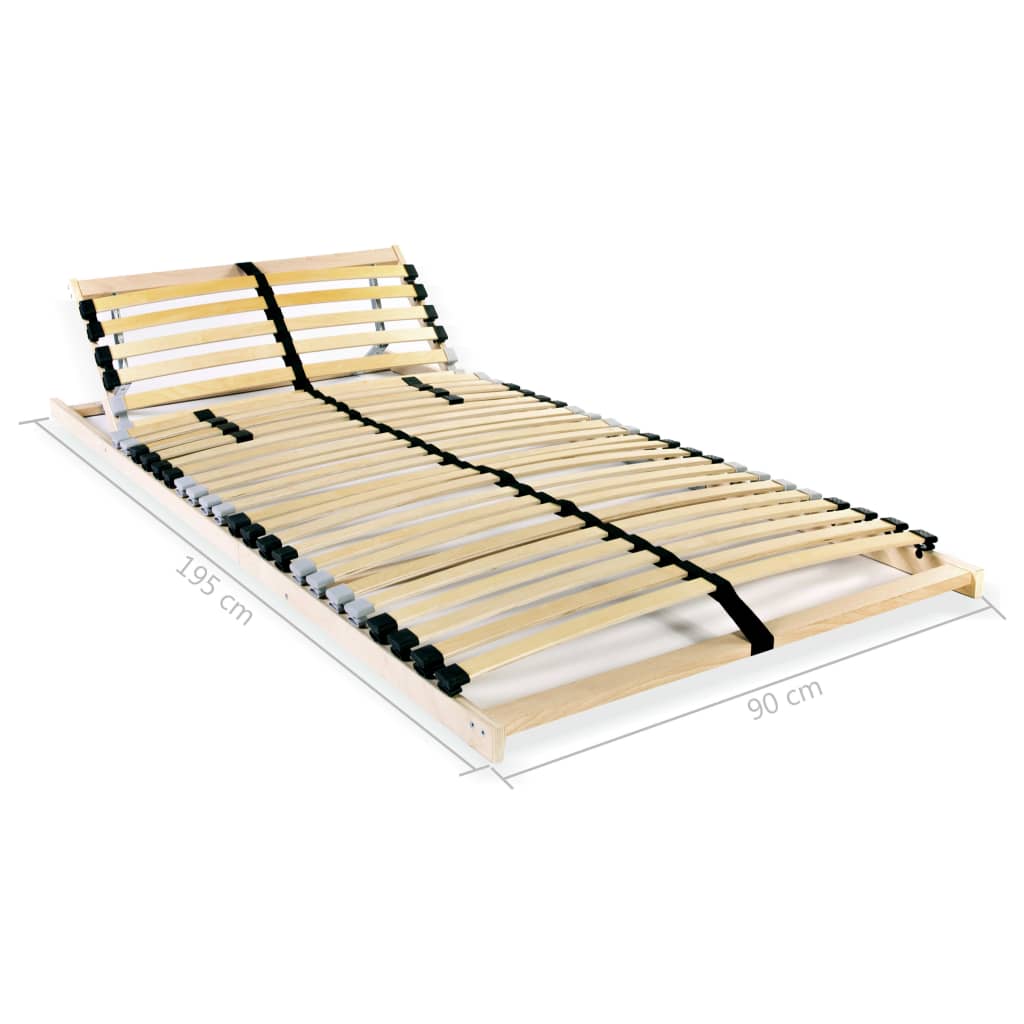 Galleria Design Slatted Bed Base without Mattress with 28 Slats 7 Zones 90x200 cm