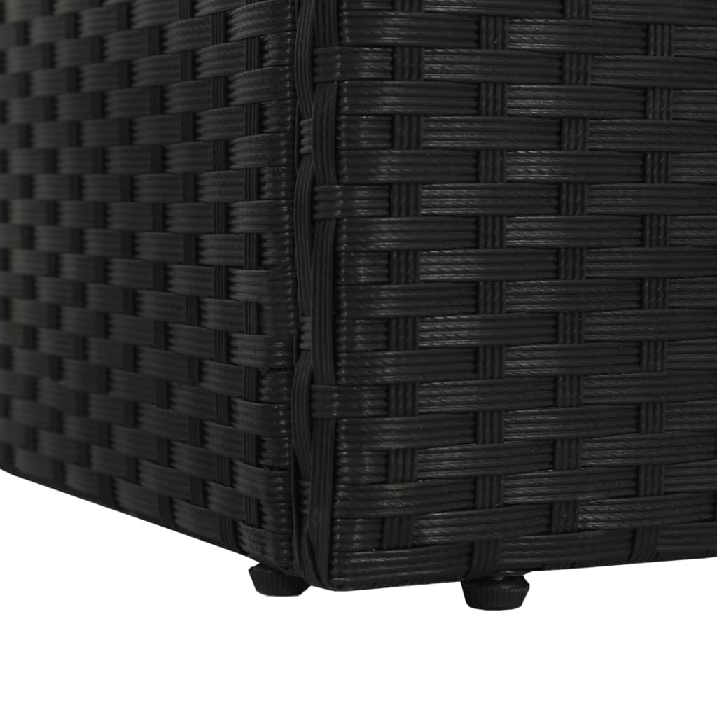 Galleria Design Garden Bed Black 195x60 cm Poly Rattan