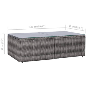 Galleria Design 8 Piece Garden Lounge Set with Cushions Poly Rattan Grey