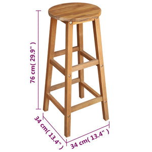 Galleria Design Bar Table and Stool Set 7 Pieces Solid Acacia Wood