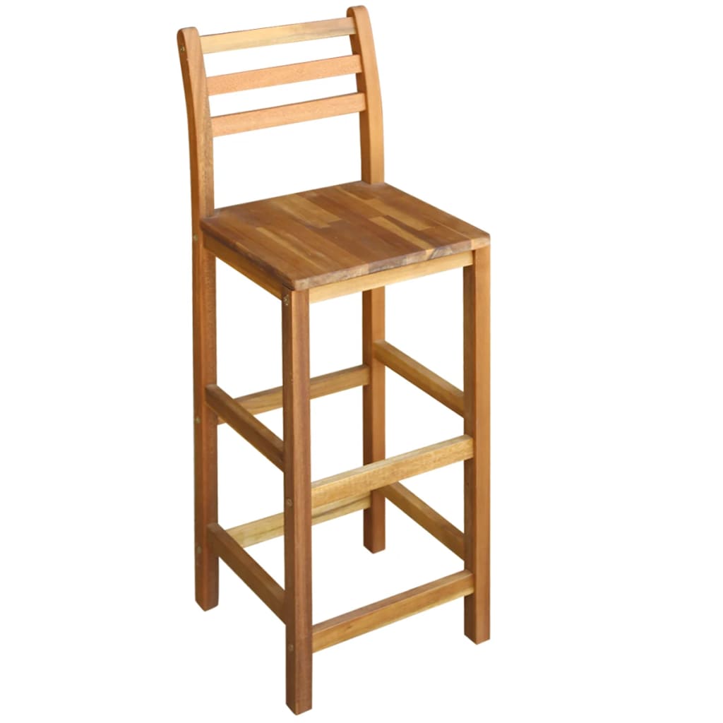 Galleria Design Bar Table and Chair Set 7 Pieces Solid Acacia Wood