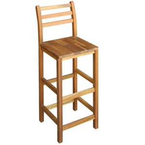 Galleria Design Bar Table and Chair Set 7 Pieces Solid Acacia Wood