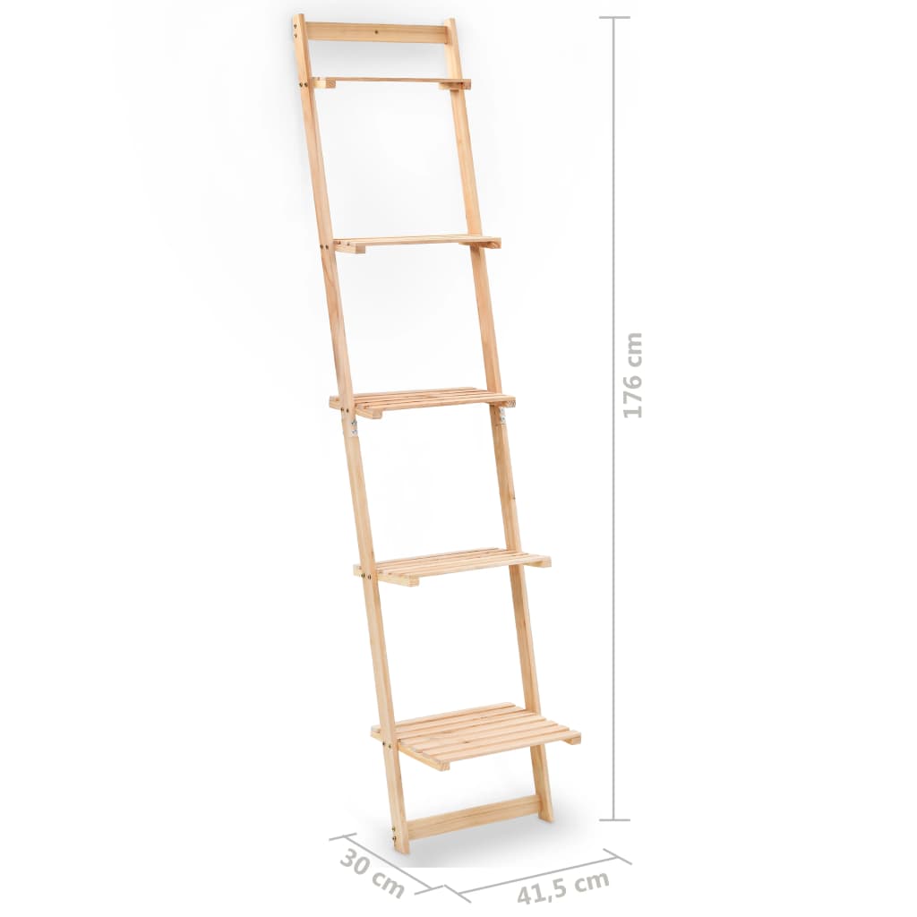 Galleria Design Ladder Wall Shelf Cedar Wood 41.5x30x176 cm