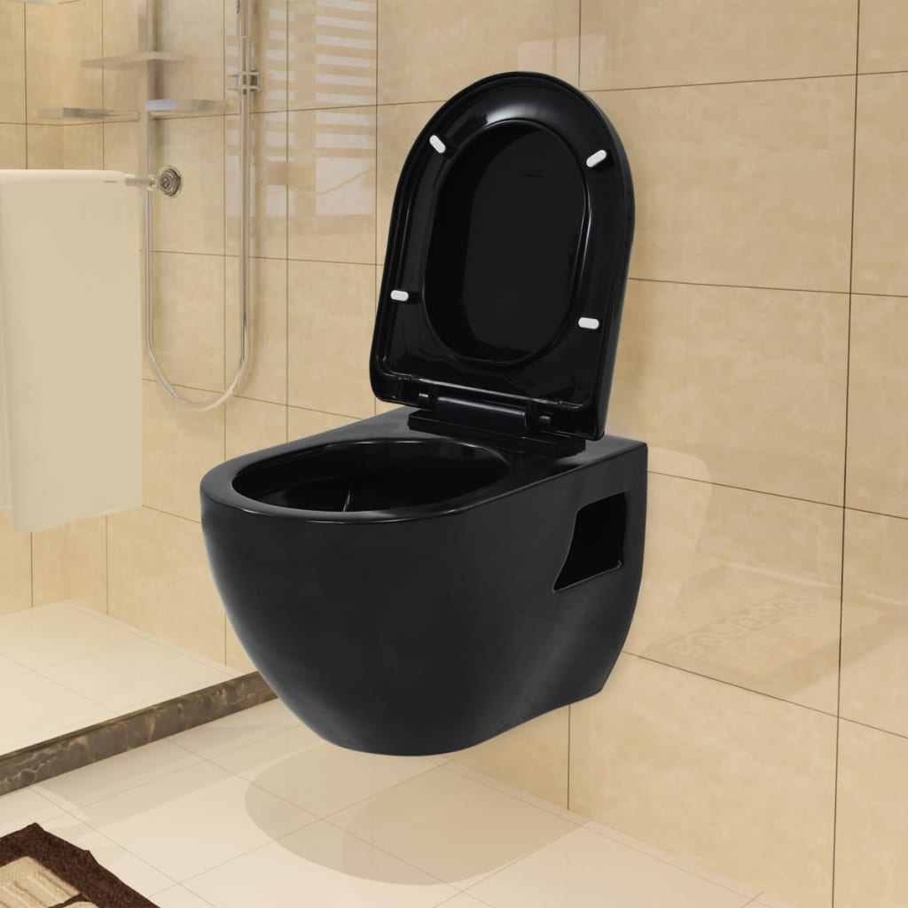 Galleria Design Wall-Hung Toilet Ceramic Black