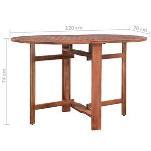 Galleria Design 5 Piece Folding Outdoor Dining Set Solid Acacia Wood
