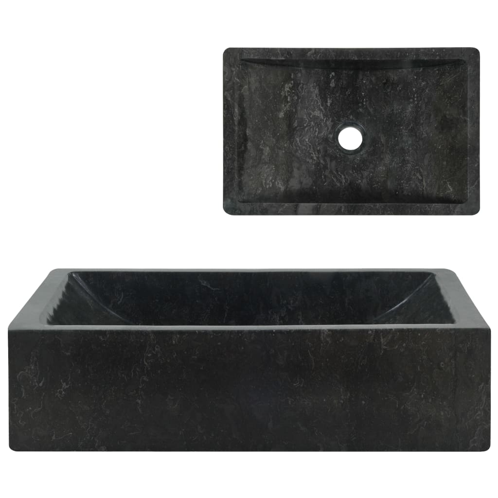 Galleria Design Sink 45x30x12 cm Marble High Gloss Black