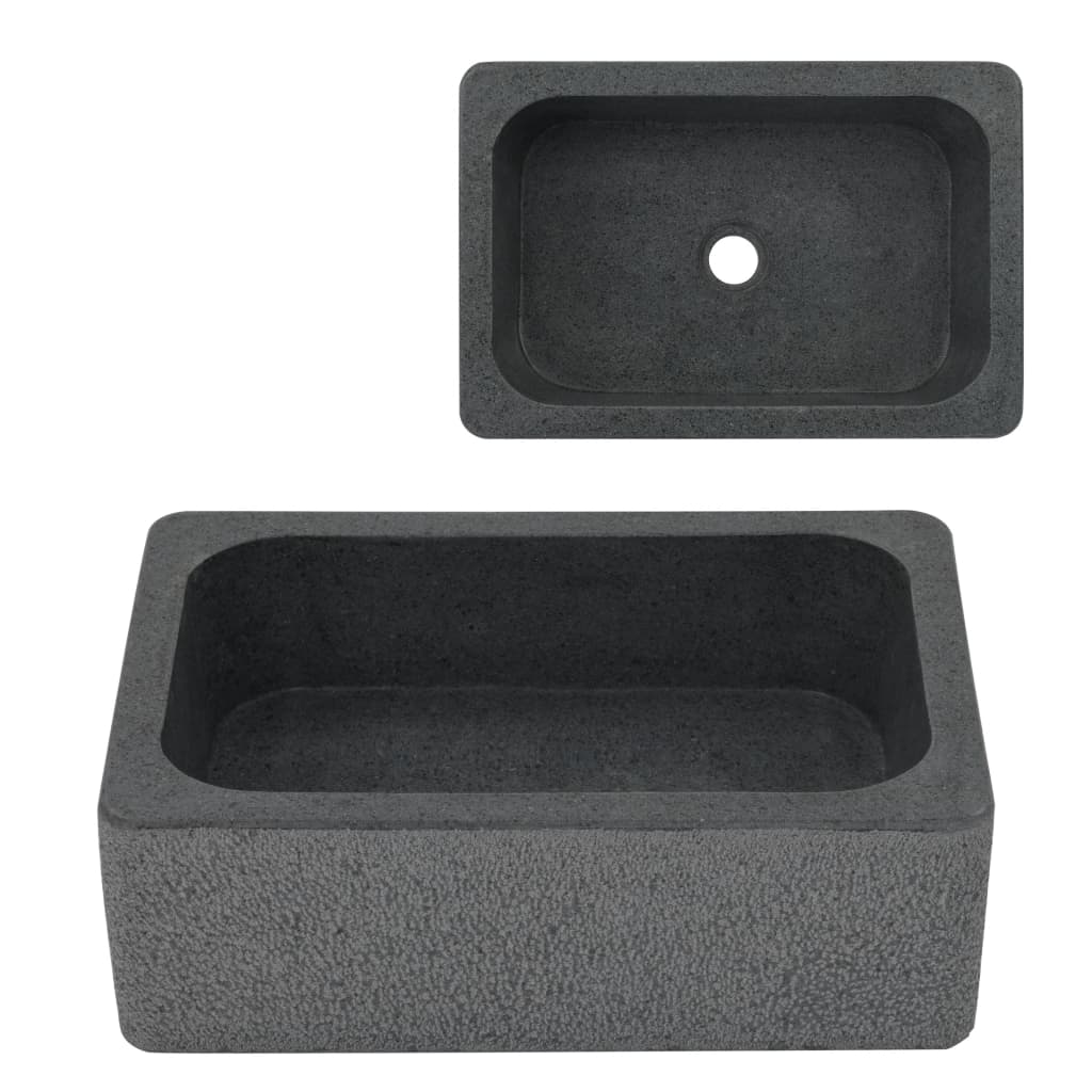 Galleria Design Sink 45x30x15 cm Riverstone Black