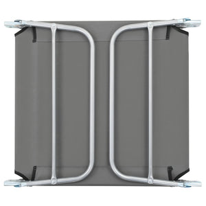 Galleria Design Folding Sun Loungers 2 pcs Steel and Fabric Grey