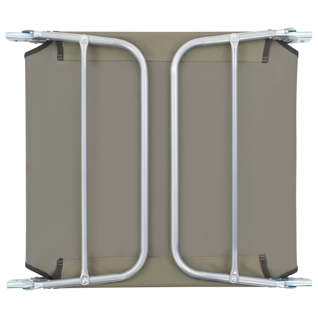 Galleria Design Folding Sun Loungers 2 pcs Steel and Fabric Taupe