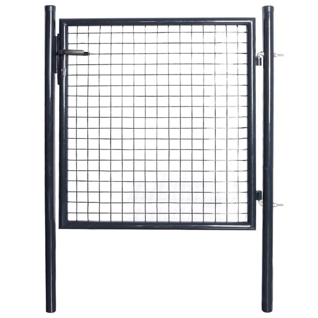 Galleria Design Mesh Garden Gate Galvanised Steel 100x100 cm Grey