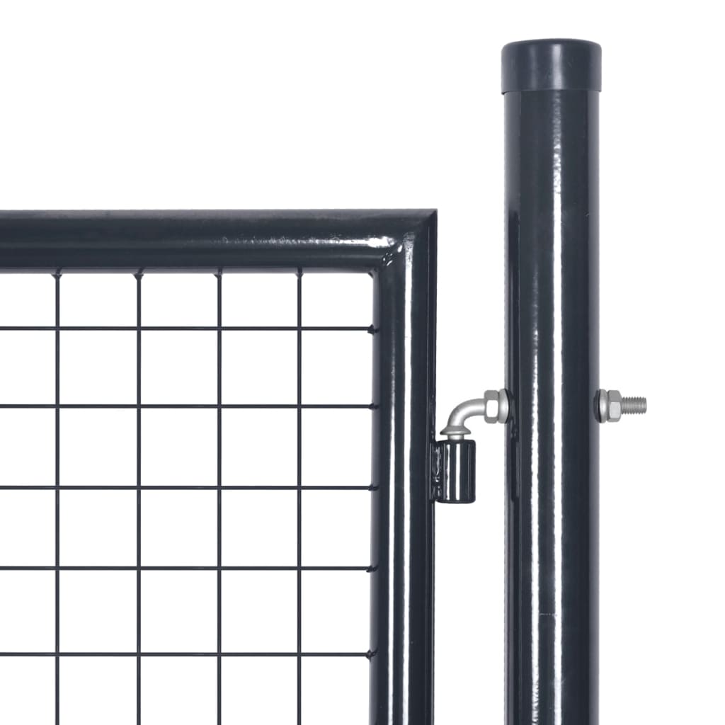 Galleria Design Mesh Garden Gate Galvanised Steel 100x100 cm Grey