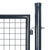 Galleria Design Mesh Garden Gate Galvanised Steel 100x100 cm Grey